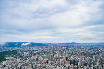 台湾台北の展望台からの都市風景