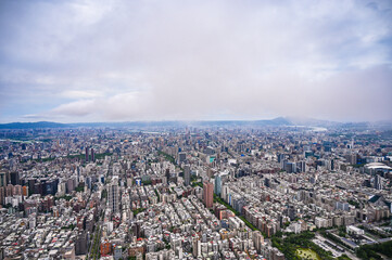 台湾台北の展望台からの都市風景
