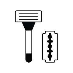 shaving icon with white background vector stock illustration