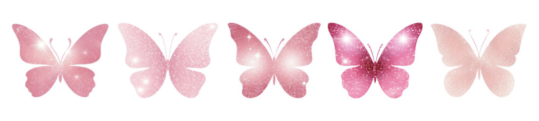 Glitter butterfly png on transparent background