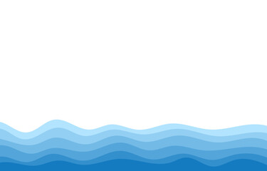 Background vector illustration of blue ocean wave layers