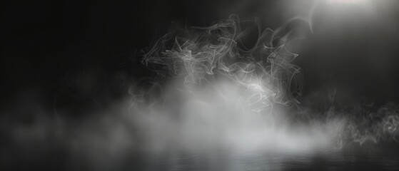 Fototapeta premium smoke rising against a black background,smoke in the dark, smoke on black background, smoke in the fog, smoke 