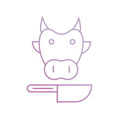 cow icon with white background vector stock illustration