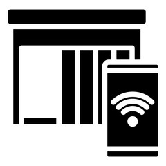 Garage glyph icon. related to smart home theme. use for modern concept, web and app development.