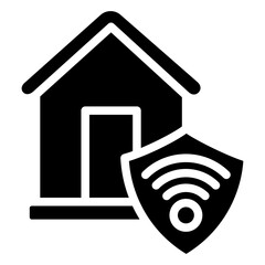 Home Security glyph icon. related to smart home theme. use for modern concept, web and app development.
