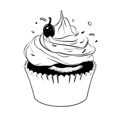 illustration of a cupcake