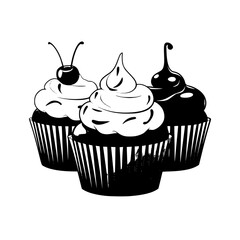 set of cupcakes