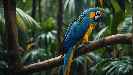 Obraz premium blue and yellow macaw