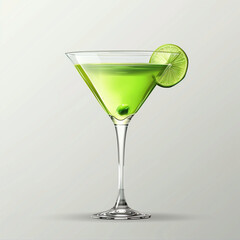 Exotic Alcoholic Cocktail with Vibrant Garnish