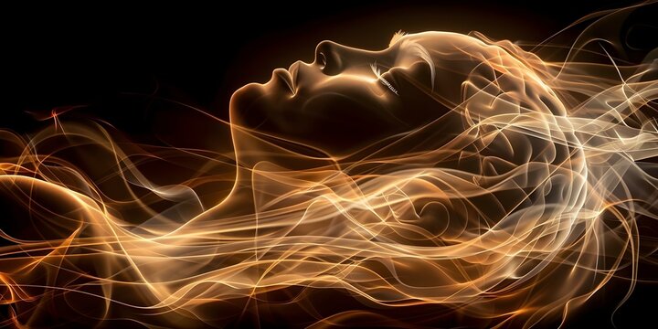 Dreams reprogramming human brain during sleep cycle for cognitive processing and memory consolidation. Concept Dream Research, Sleep Science, Cognitive Processing, Memory Consolidation, Neurobiology