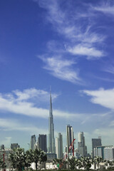 Access road to Burj Khalifa. Dubai traffic