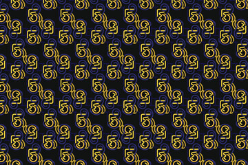pattern with yellow and black circles