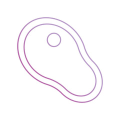 meat icon with white background vector stock illustration