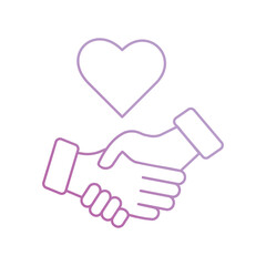 forgiveness icon with white background vector stock illustration