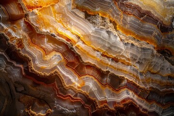 This image showcases the beautiful natural patterns and vibrant colors found in a banded agate stone, highlighting geological wonders