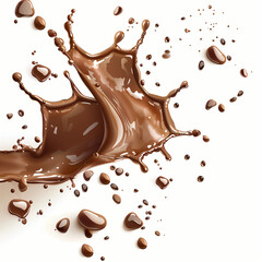 Energy Boost with Hot Coffee and Chocolate Splash