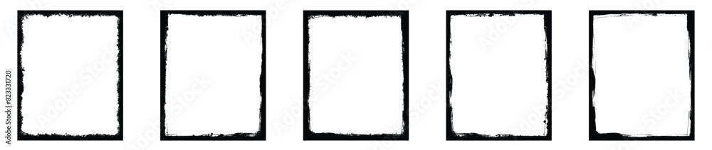 Aufkleber grunge frame collecton. grounge border set. vector graphic elements collection