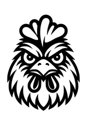 Chicken SVG, Chicken Face SVG, Funny Chicken SVG, Chicken Silhouette, Chicken Clipart, Chicken Cut file for Cricut, Animal SVG, Farm Life SVG, Chick SVG