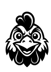 Chicken SVG, Chicken Face SVG, Funny Chicken SVG, Chicken Silhouette, Chicken Clipart, Chicken Cut file for Cricut, Animal SVG, Farm Life SVG, Chick SVG