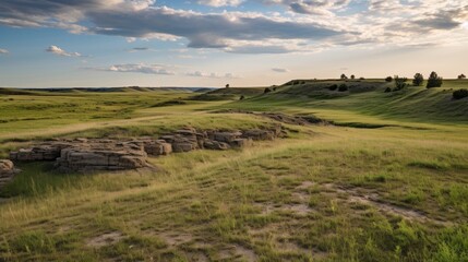 Fototapeta premium Harsh landscape of the prairie