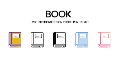 Book  Icons different style vector stock illustration