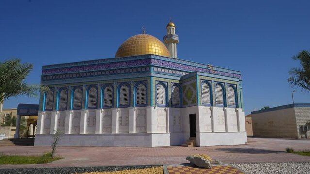 Dome of the Rock or Bani Hashim mosque or masjid Abu Dhabi UAE