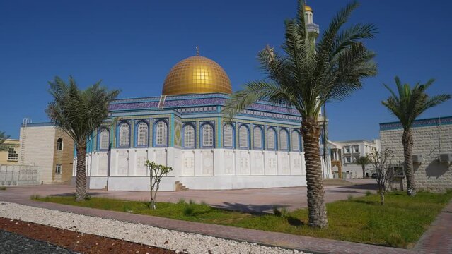 Dome of the Rock or Bani Hashim mosque or masjid Abu Dhabi UAE
