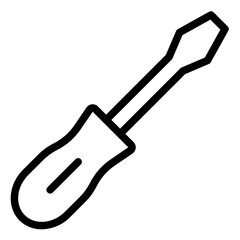 Screwdriver Icon in Line Style