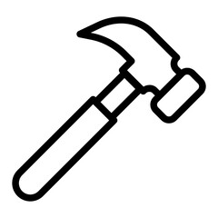 Hammer Icon in Line Style