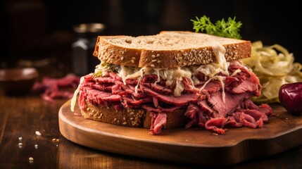 Classic Reuben sandwich sauerkraut