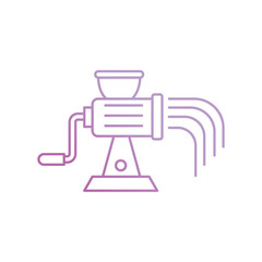 meat mincer icon with white background vector stock illustration