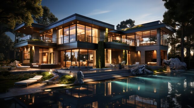 3d rendering of house model for real estate 
