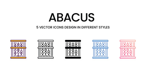 Abacus  Icons different style vector stock illustration