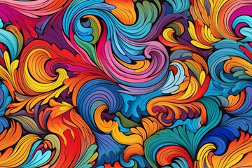 Abstract psychedelic seamless pattern