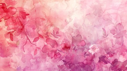 Fototapeta premium abstract, illustration, background, textured, design, bright, pattern, paint, vector, pink background, pink color, colours, horizontal, art, blank, grunge, no people, soft, watercolor, copy space, lig