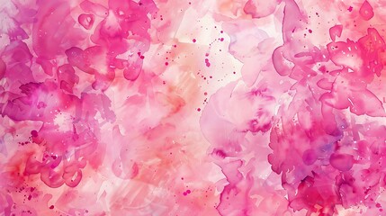 Fototapeta premium abstract, illustration, background, textured, design, bright, pattern, paint, vector, pink background, pink color, colours, horizontal, art, blank, grunge, no people, soft, watercolor, copy space, lig