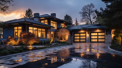 Obraz premium 3d rendering of house model for real estate 