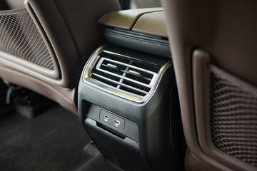 A close up of a car s rear air conditioning system