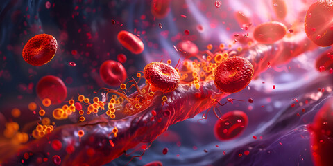 Oxygen molecules dispersing in the bloodstream visualized at the micro level
