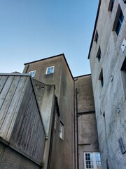 Street scene with old stone buildings