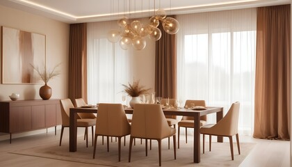 Fototapeta premium white and gold theme interior modern minimalism photo realism