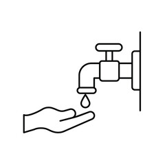 wudhu icon with white background vector stock illustration