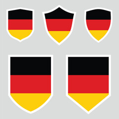 Germany Flag Set shield frame