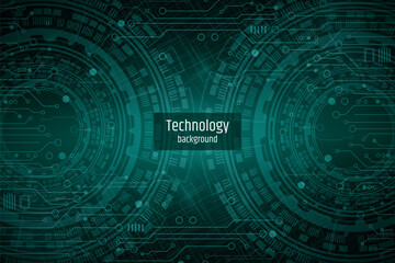 Obraz premium Abstract circuit board futuristic technology processing background