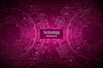 Obraz premium Abstract circuit board futuristic technology processing background