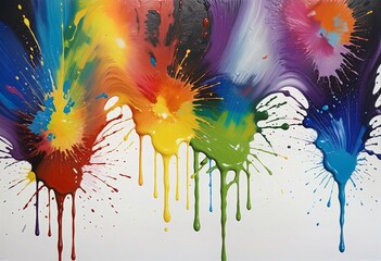 Rainbow Splash: An Abstract Expression of Pride