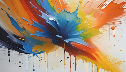 Colorful Splatter Splash Art Design