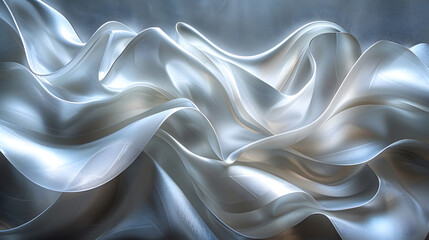 Obraz premium A photo featuring fluid motion and dynamic compositions of abstract shapes seen from above. Highlighting the graceful curves and flowing lines, while surrounded by ethereal patterns that suggest a sen