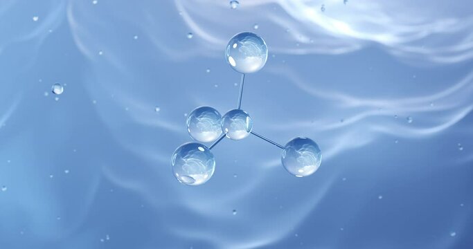 Carbon tetrachloride rotating molecular structure, 3d model of molecule, carbon tet, looped video
