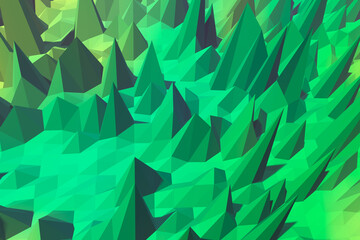 Vivid green geometric background with a sharp, crystalline pattern, evoking fresh energy and...